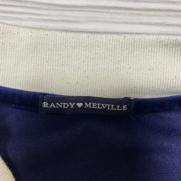 Brandy Melville Blue Velour Felix Bomber Jacket - Picture 7 of 14
